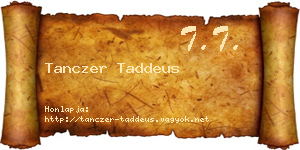 Tanczer Taddeus névjegykártya